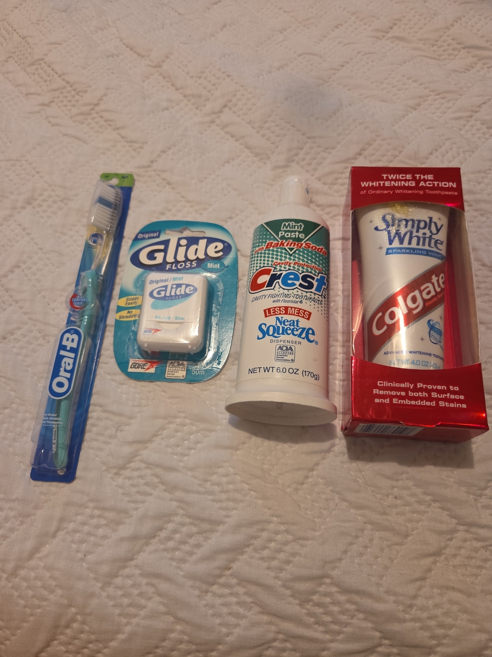 Vtg 90s/2000s Dental Lot Crest Colgate Oral-B Glide Toothpaste Floss Brush NOS